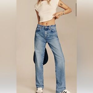 Reformation Val 90s Mid Rise Straight Jeans